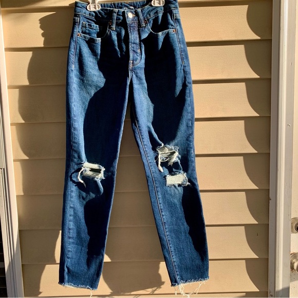 Old Navy High-rise O.G. straight secret-smooth pockets jeans size 0 EUC - Picture 4 of 7